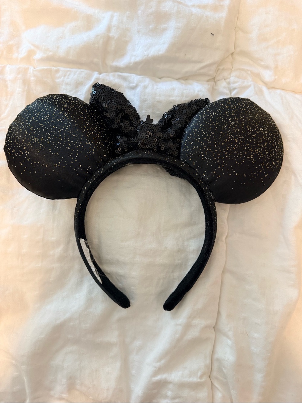 Disney Black and Gold Sequin Castle Minnie Ears Headband - Picture 2 of 2